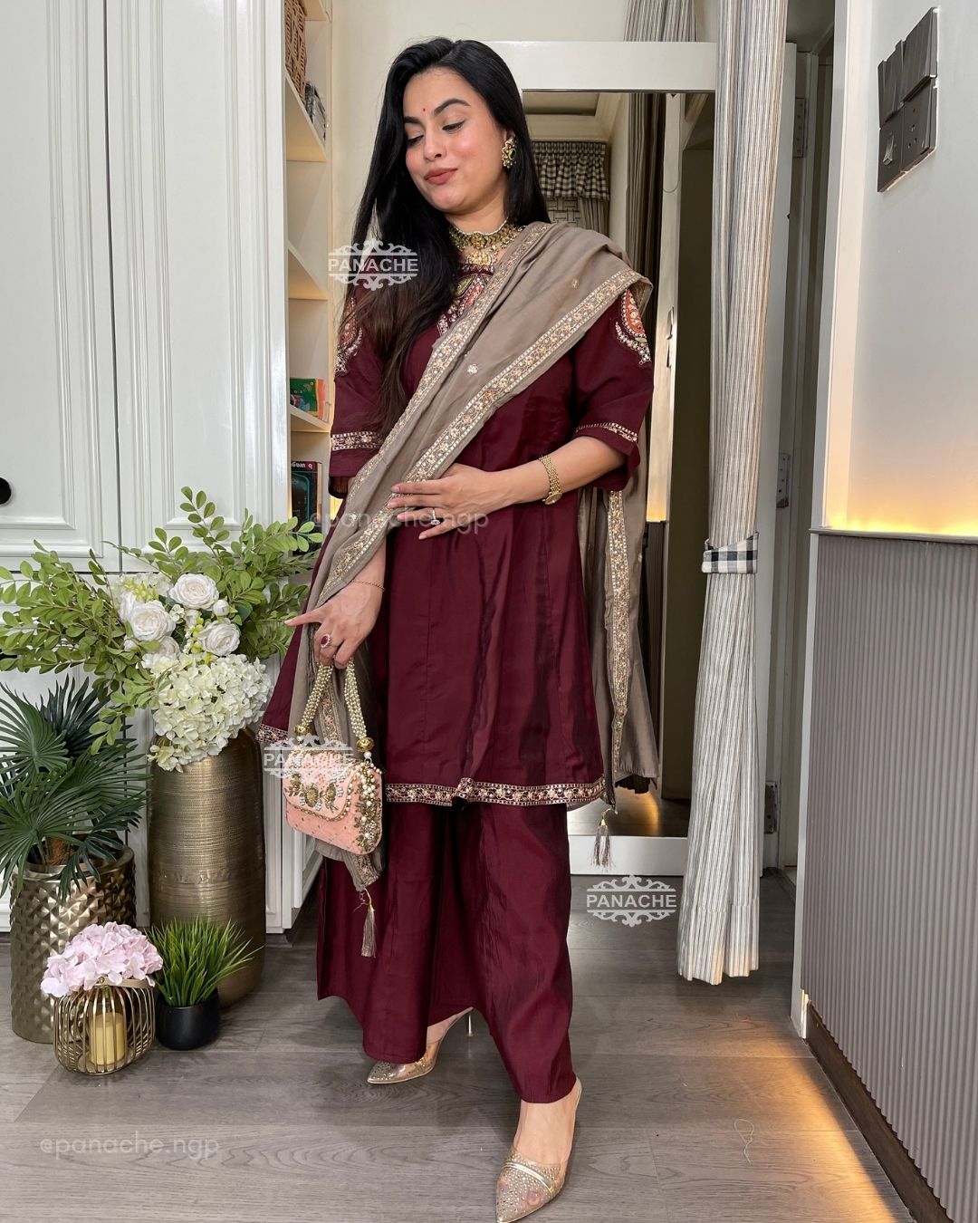 Contrast gharara sets