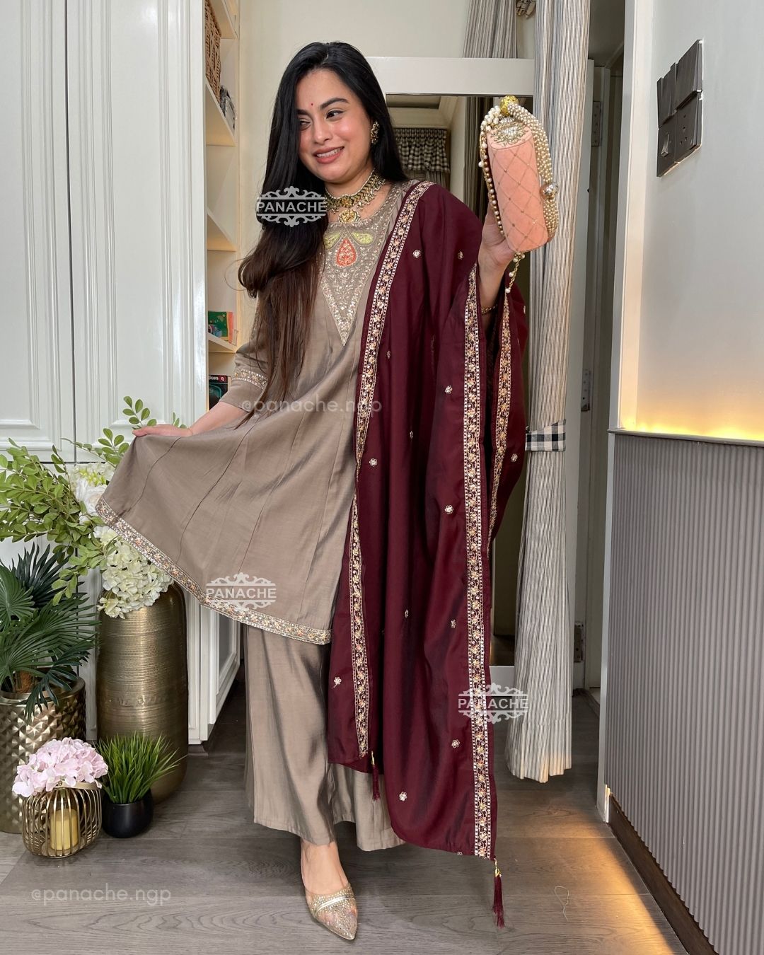 Contrast gharara sets