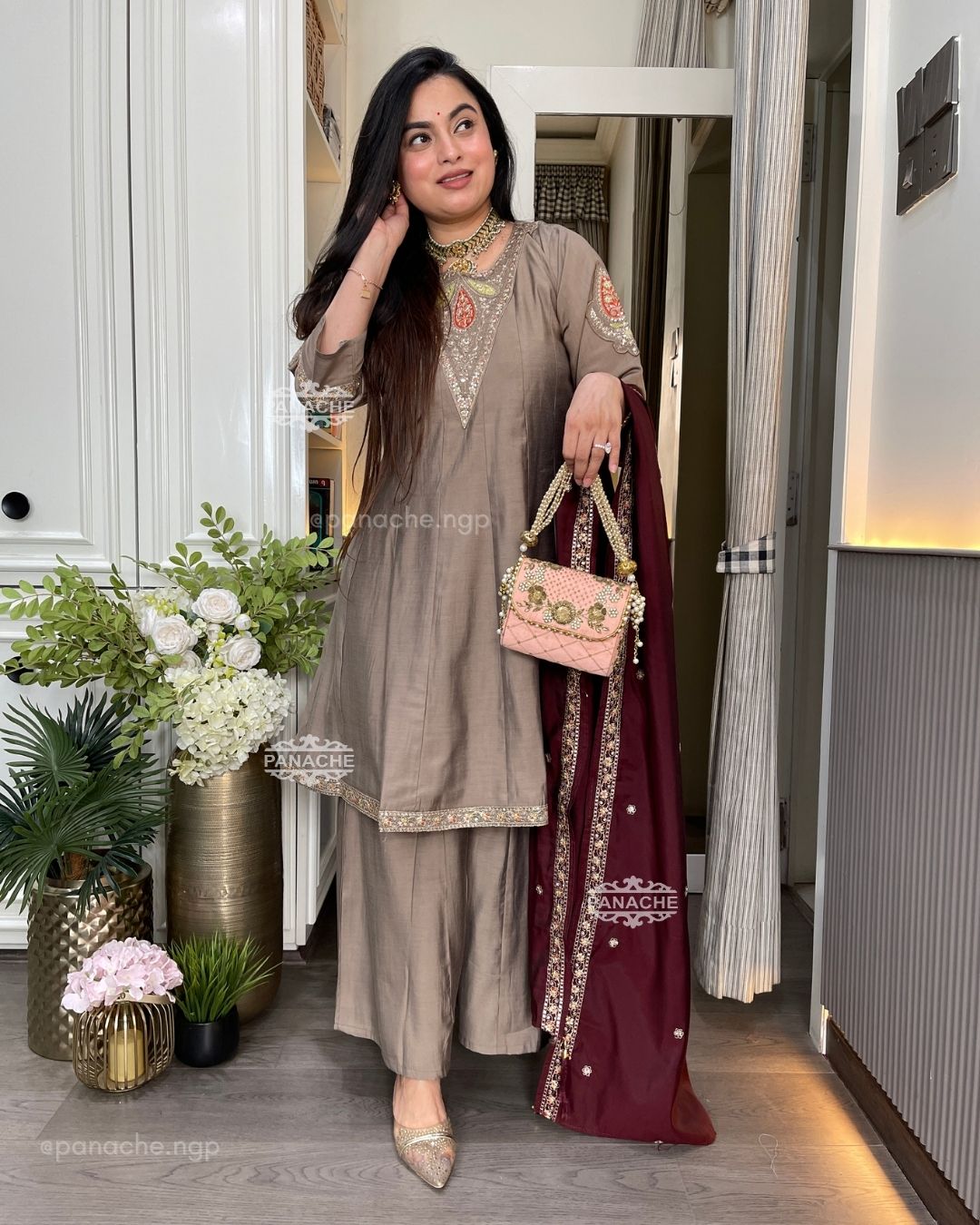 Contrast gharara sets