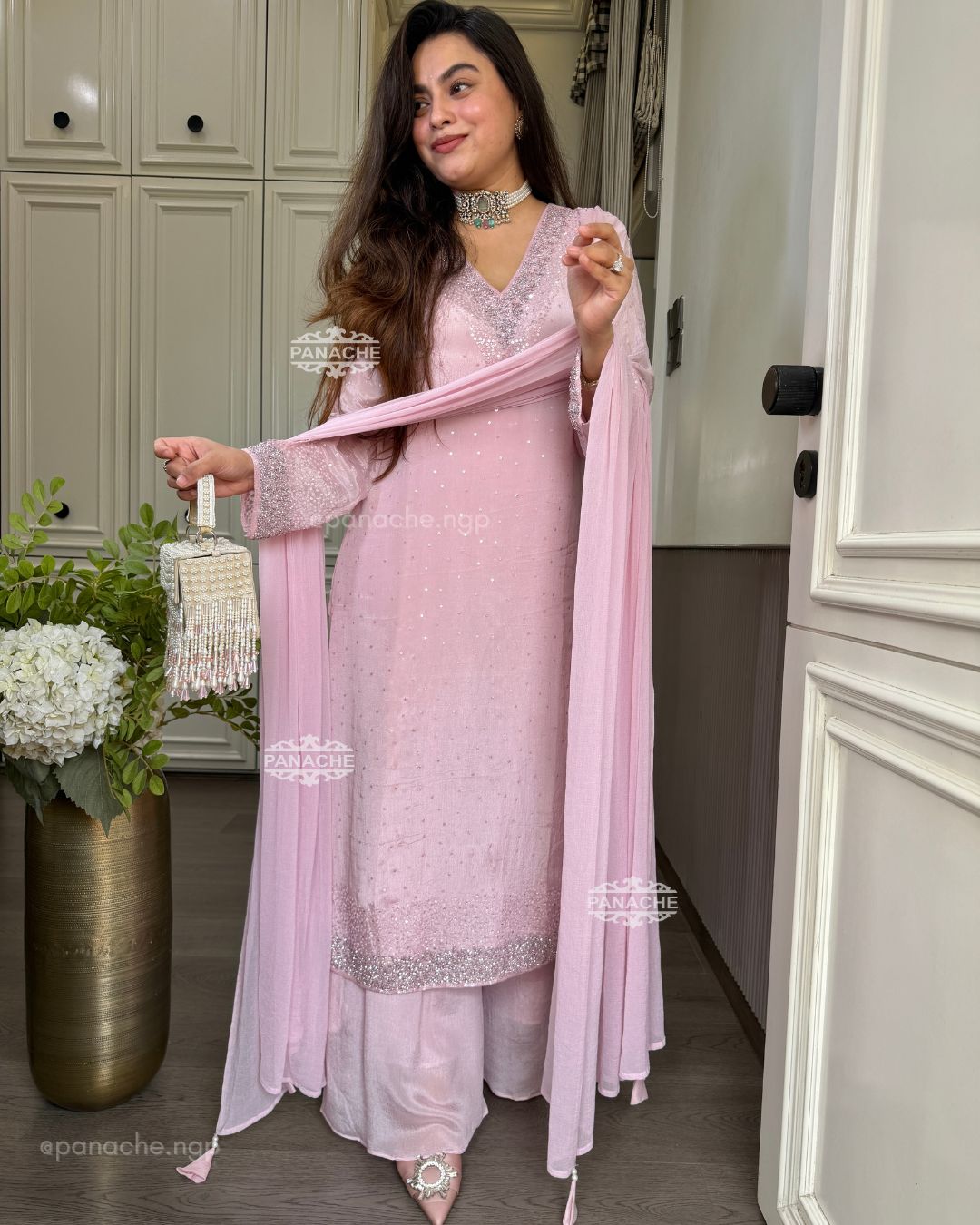 Barbie pastels chiffon set