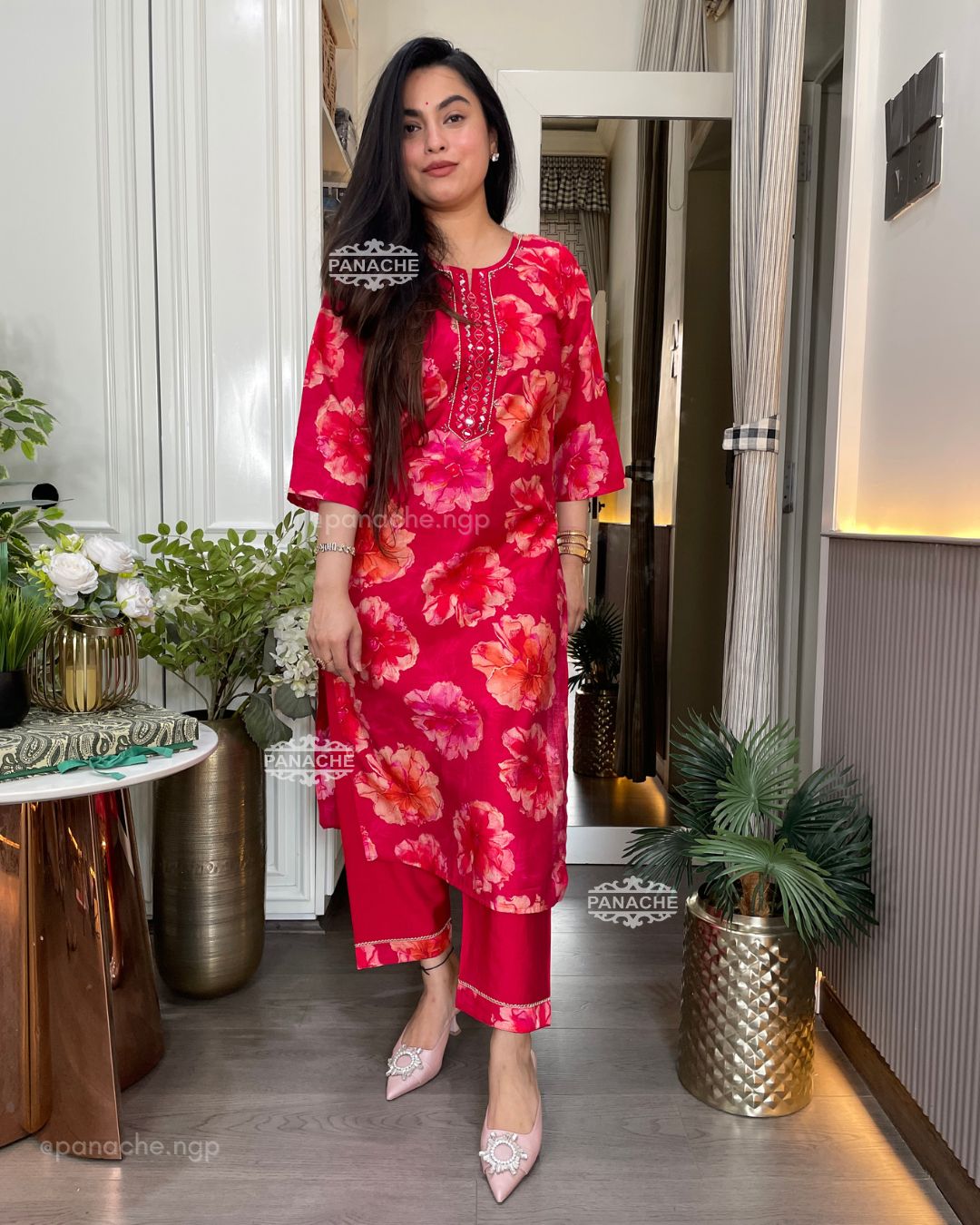 Scarlet floral set
