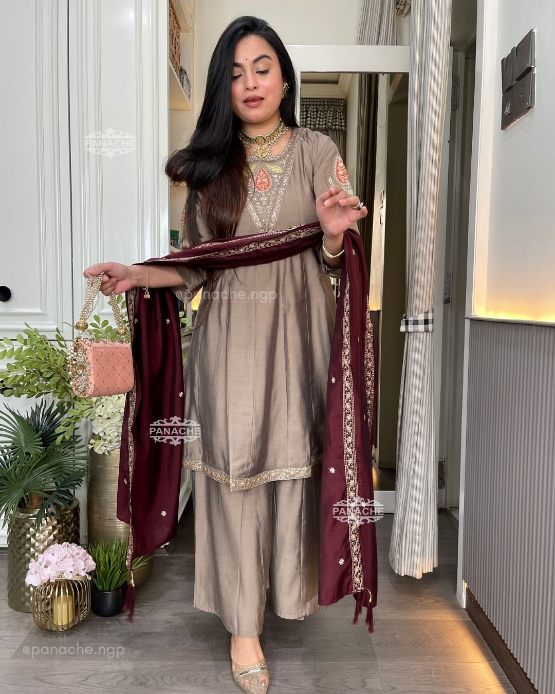 Contrast gharara sets