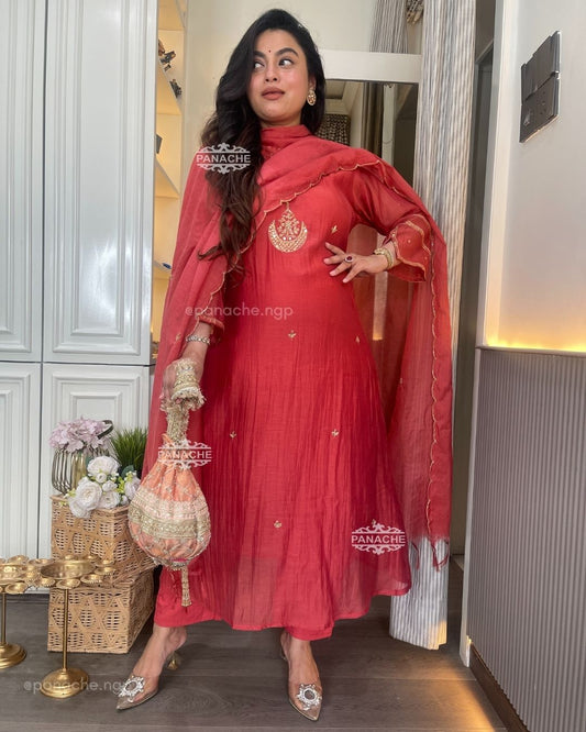 Rust e mul chanderi set