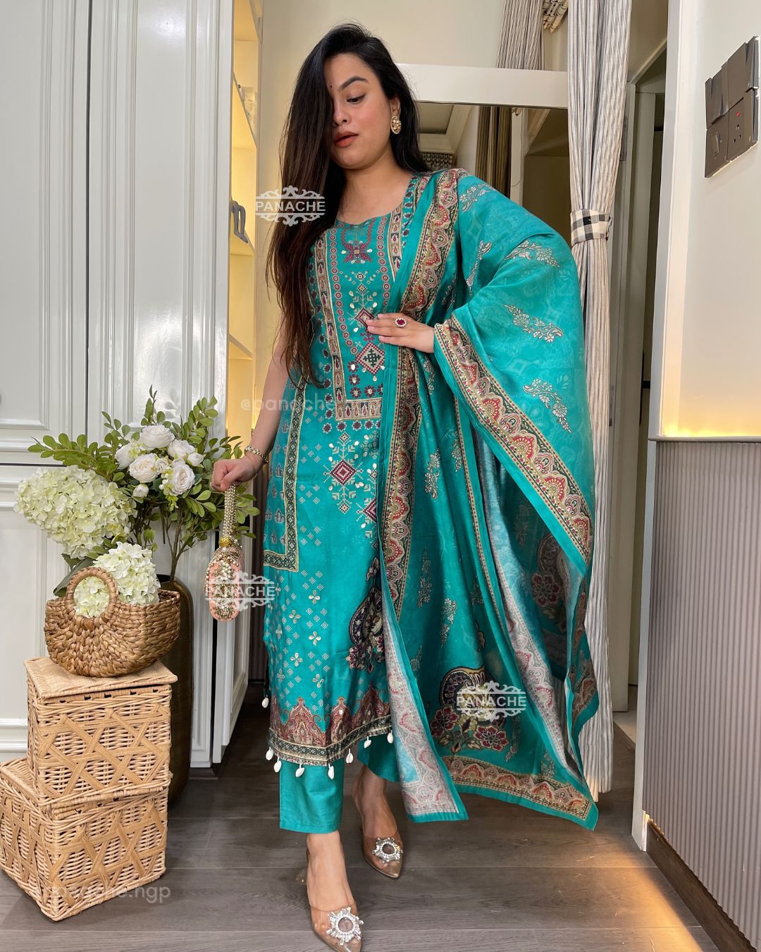 Muslin print on print Shells sui