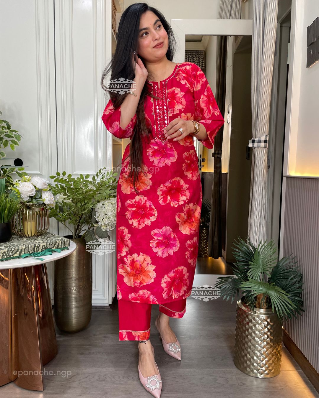 Scarlet floral set