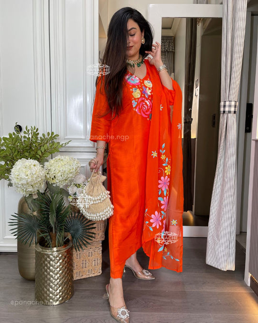 Orange blossom suit set
