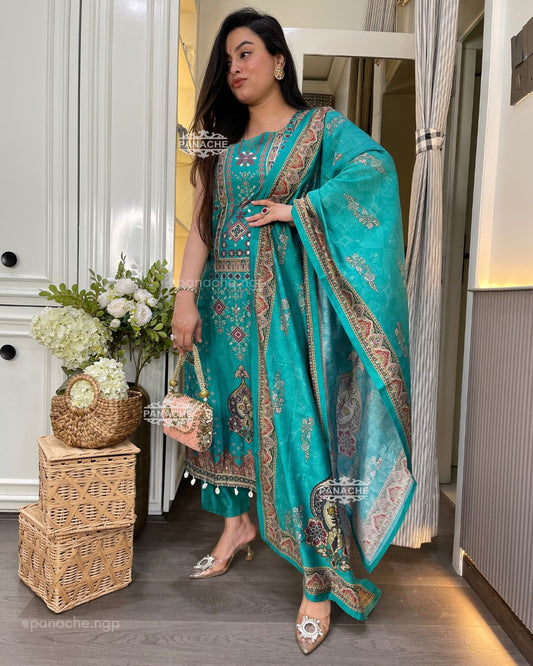 Muslin print on print Shells sui