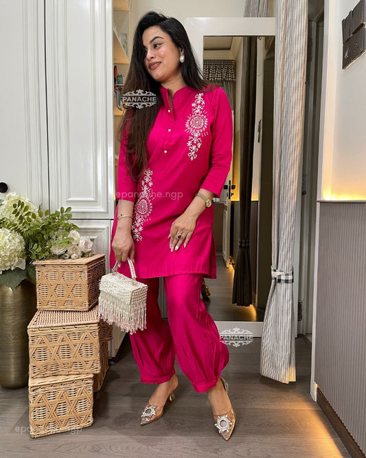 Budget Gulab coord set