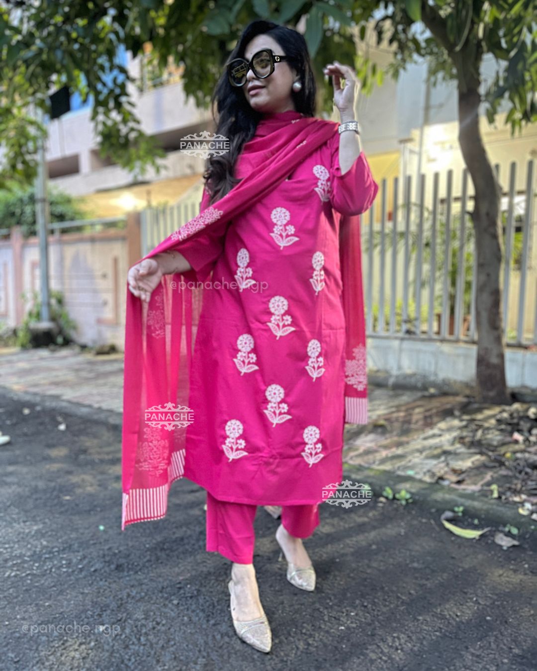 Hand painted block printed budget set