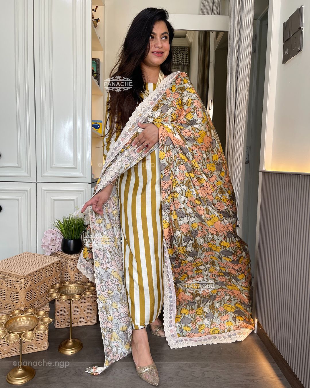 Modern gajji linen set