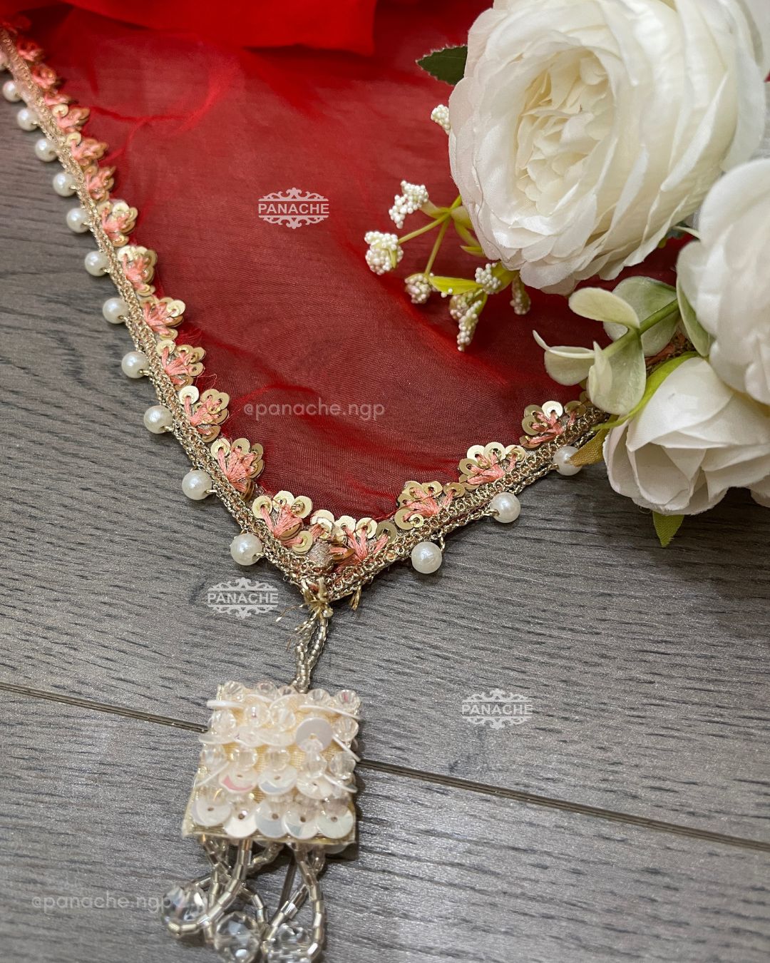 Peach and reds suit set