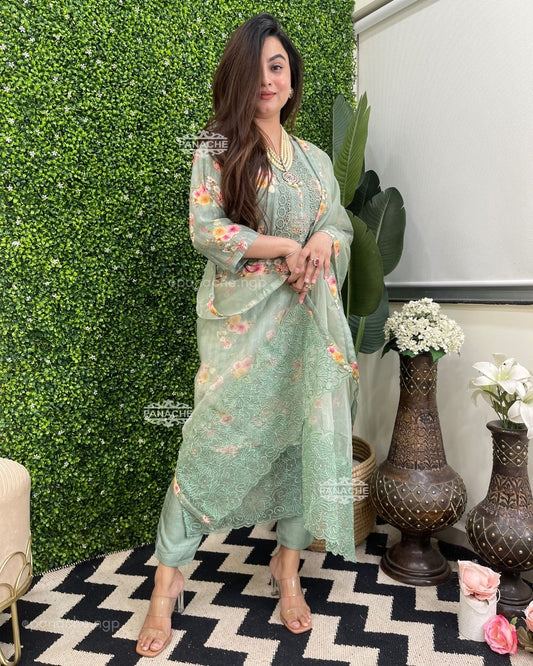 Karachi mint special suit set