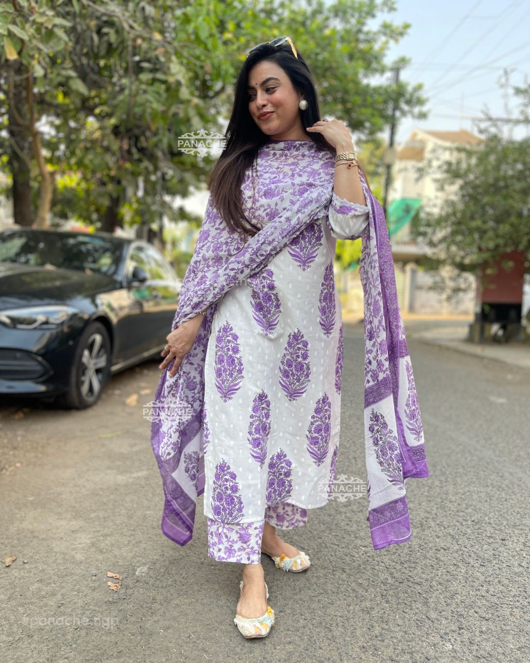 Print on print lavender set