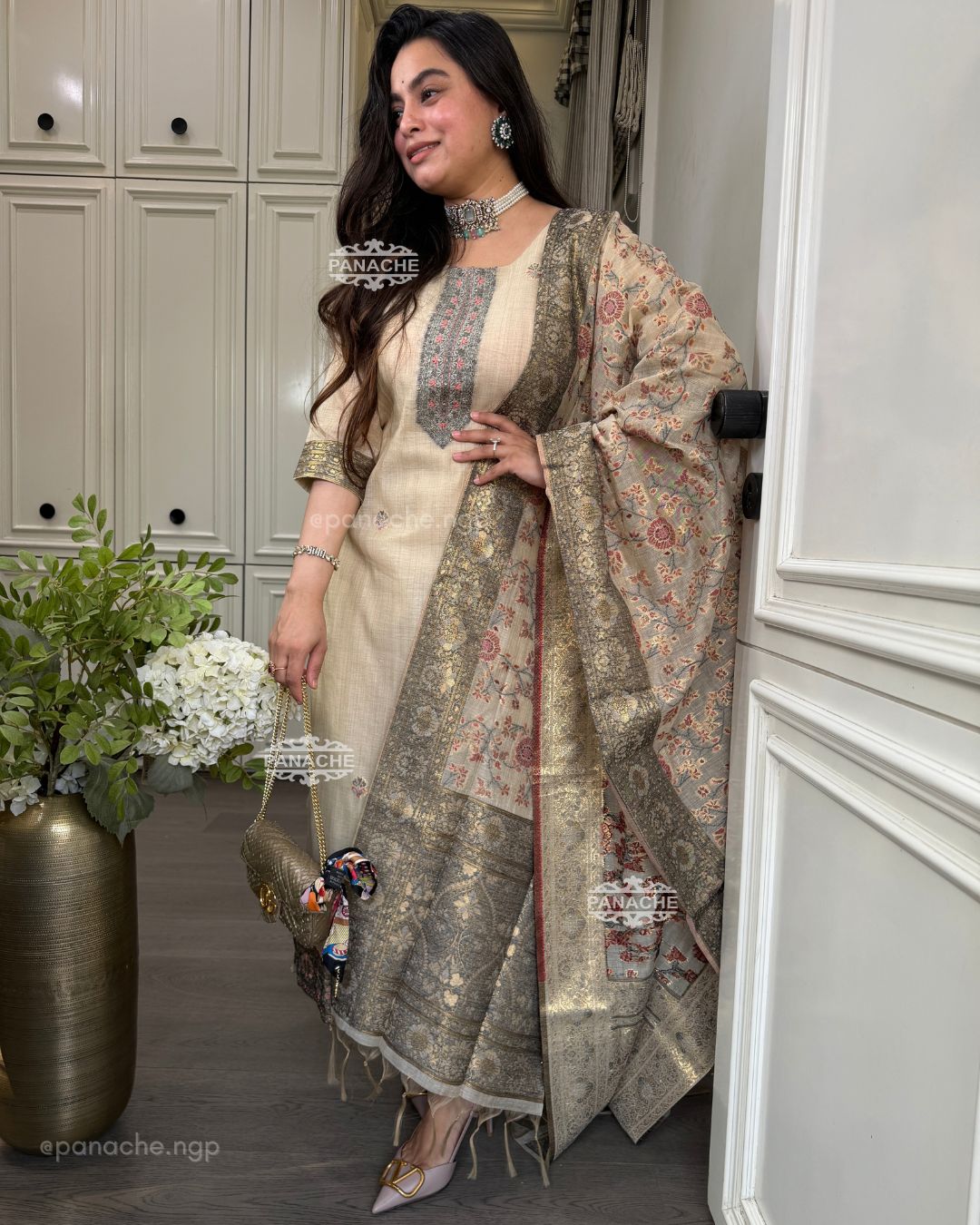 Jamdani katha weave set
