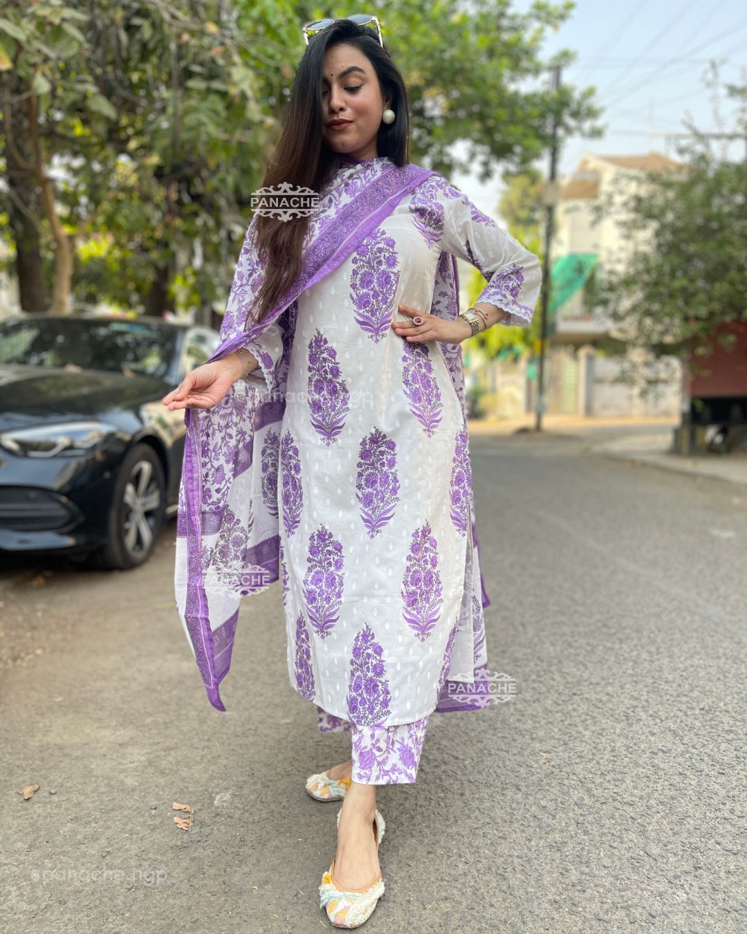 Print on print lavender set