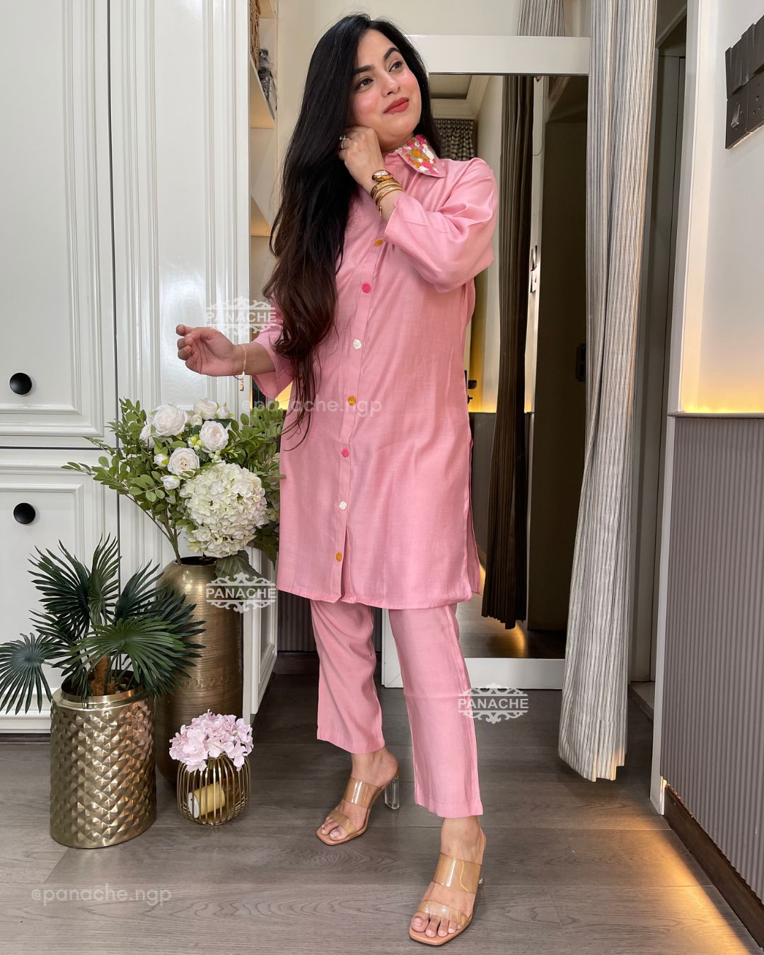 Frenchknot peach coords