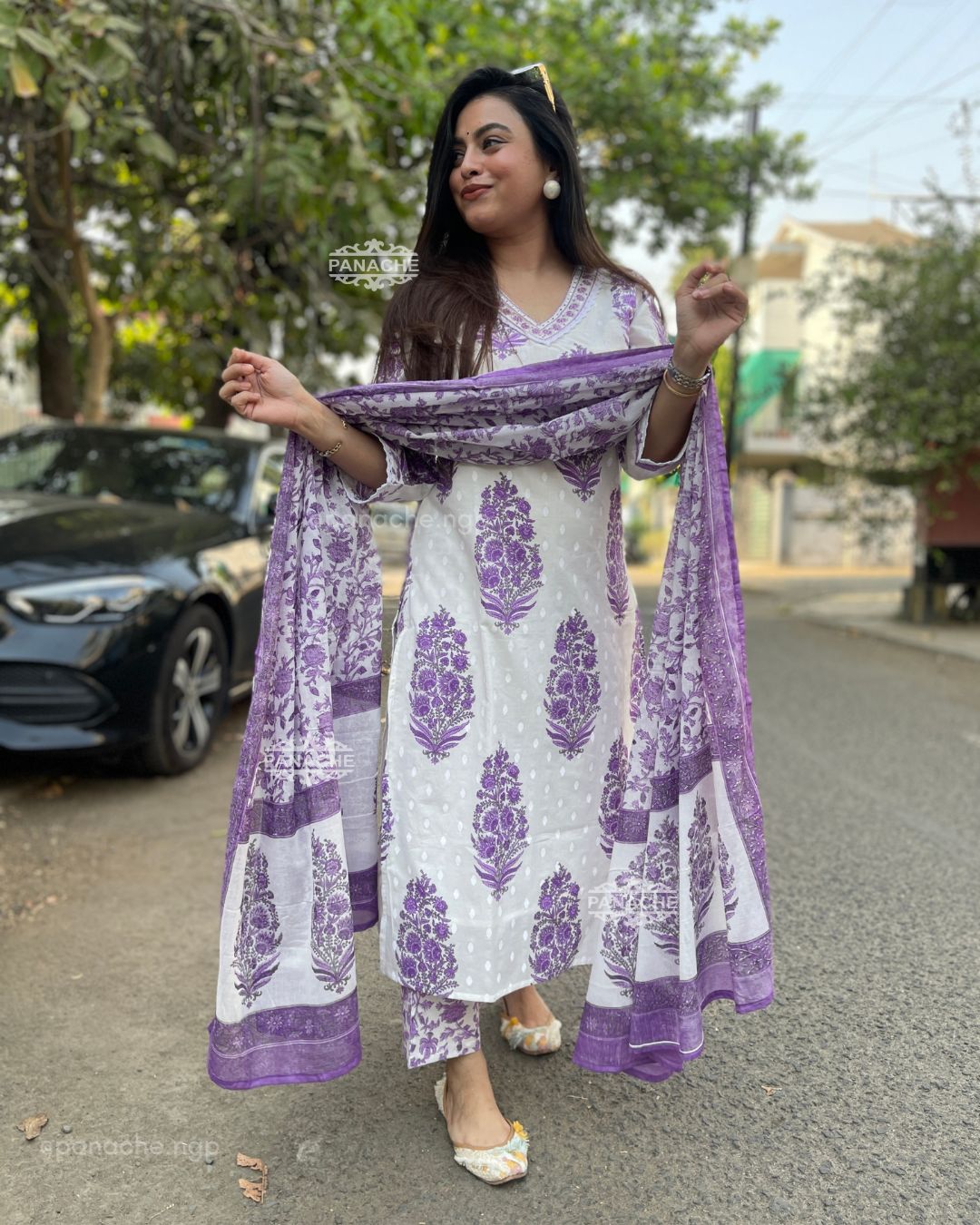 Print on print lavender set