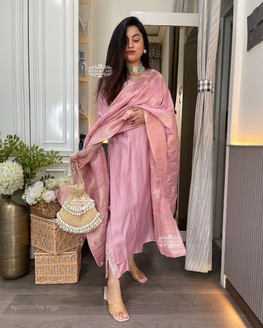 Pastel pink suit set