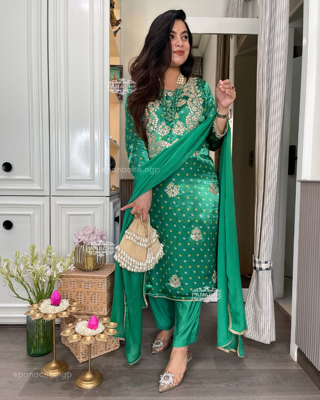 Gajji silk Bandhani sets