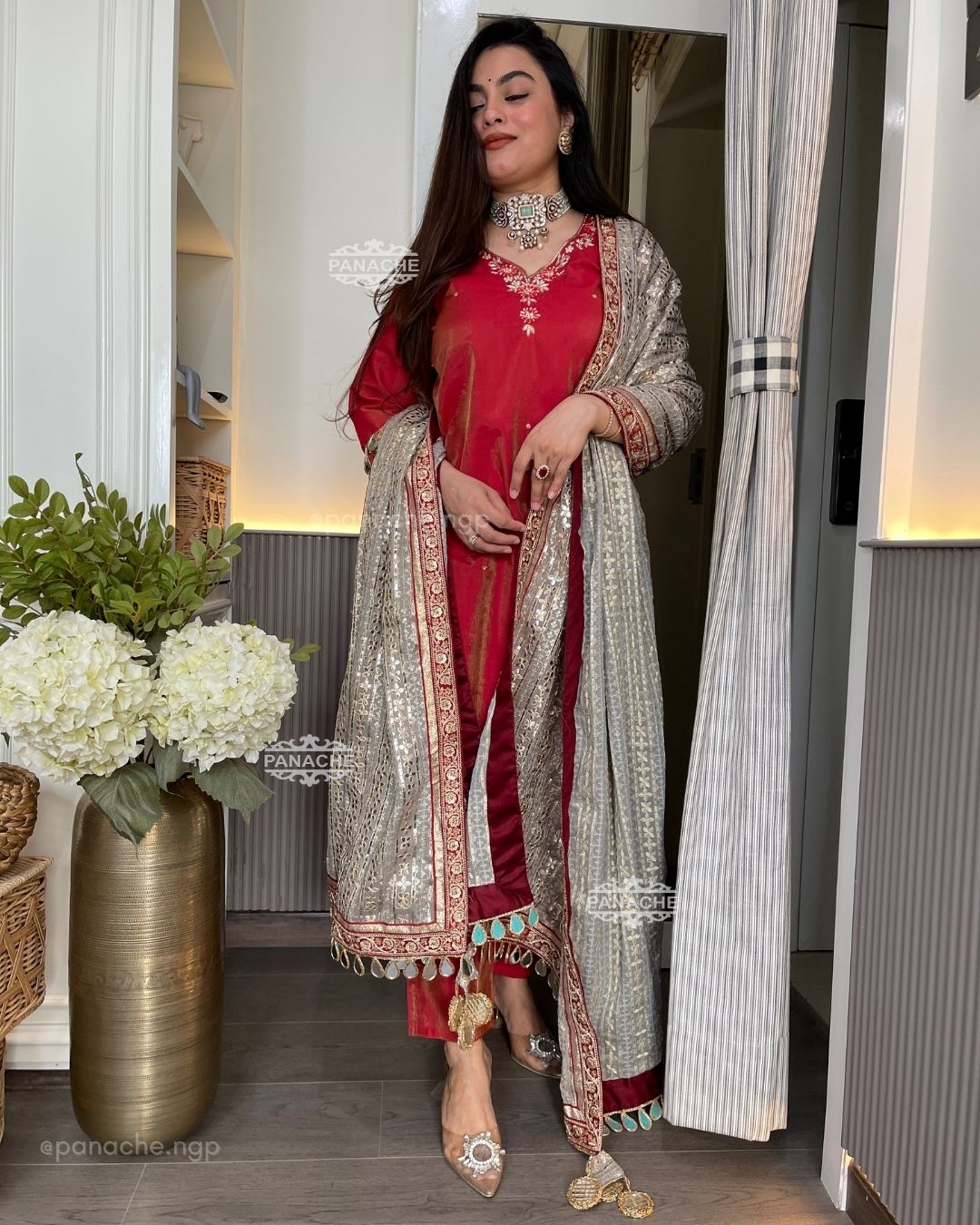 Mirror & bling rustic set