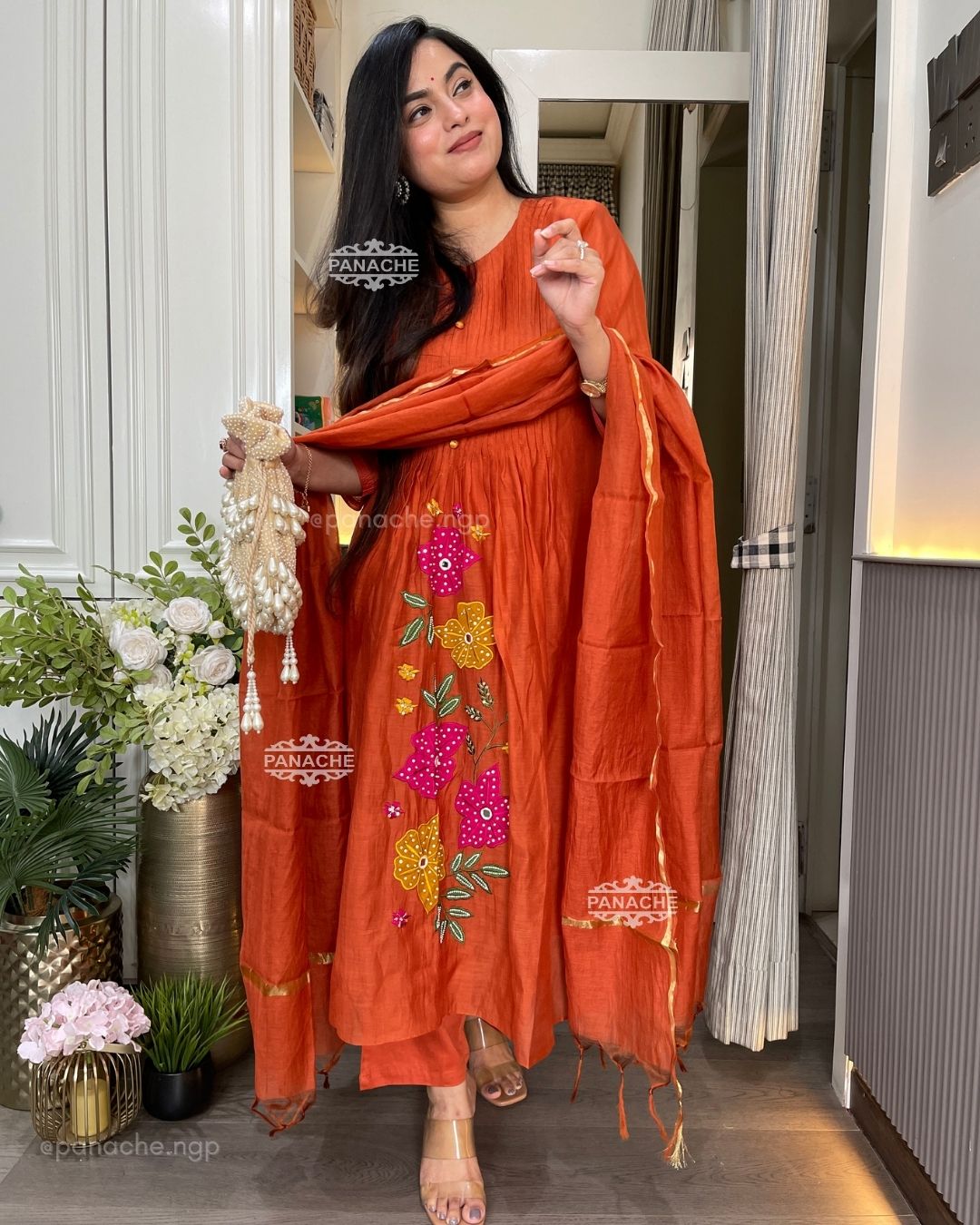 Appliqué mul garden set