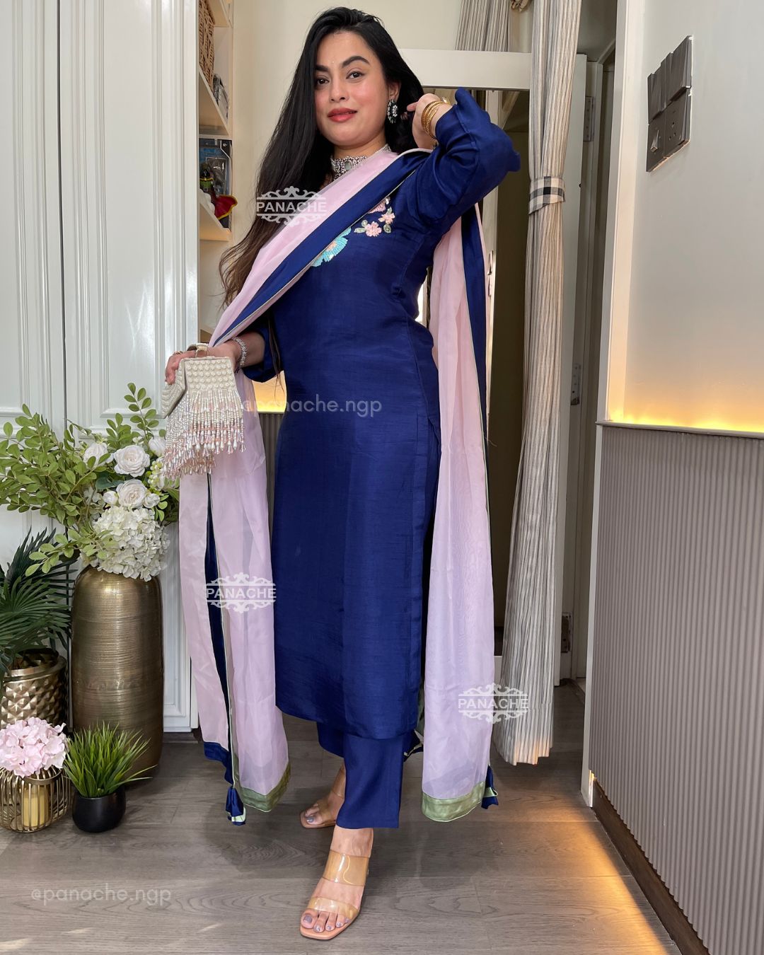 Rainbow sequein teel set