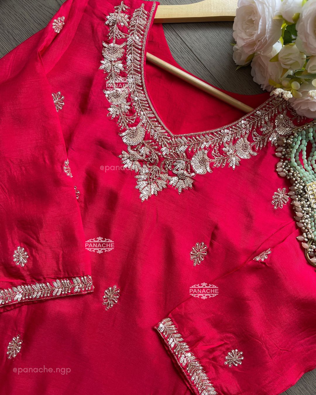 Sindoori red Sharara set