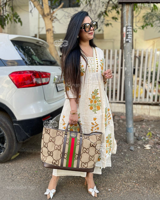 Block embroidery katha coords