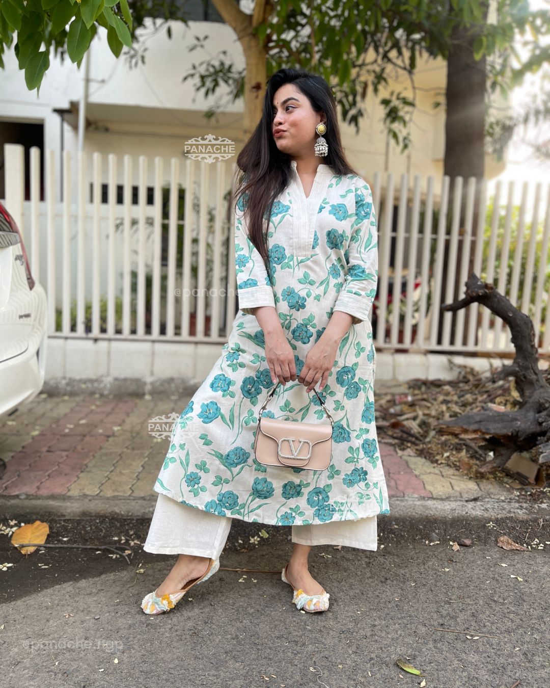 Printed floral coord