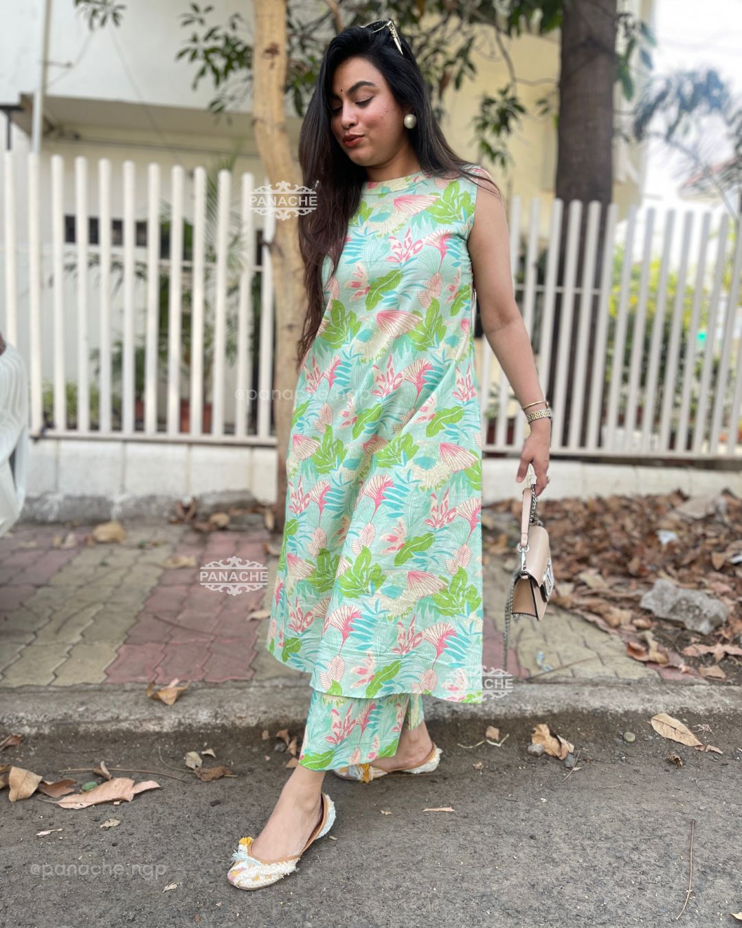 Summer Floral sleeveless set