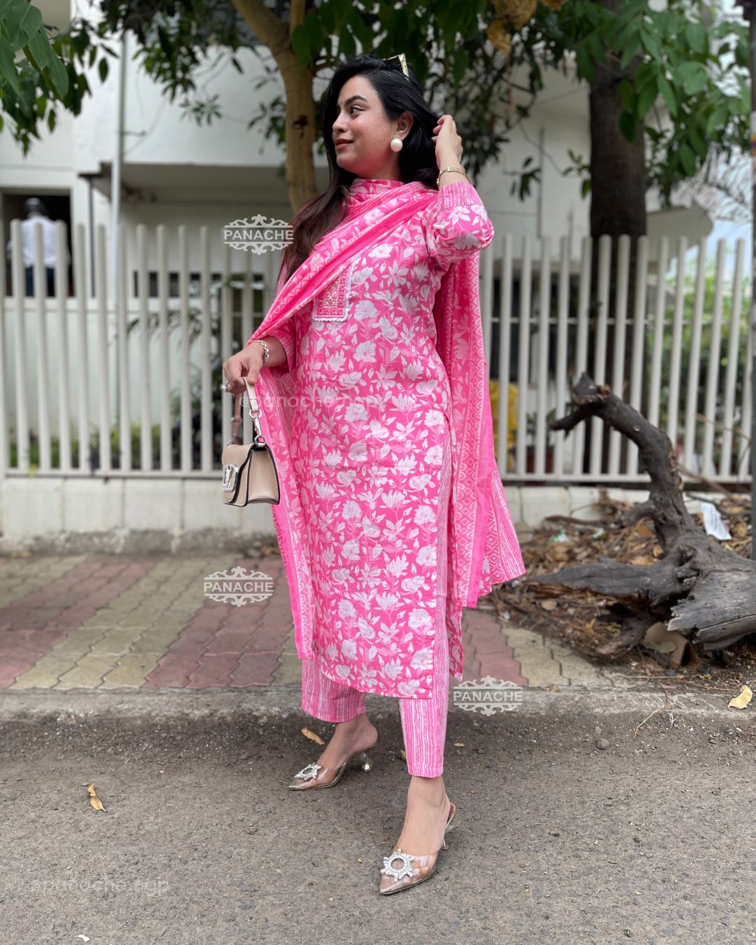 Rose pink Printed summer sets