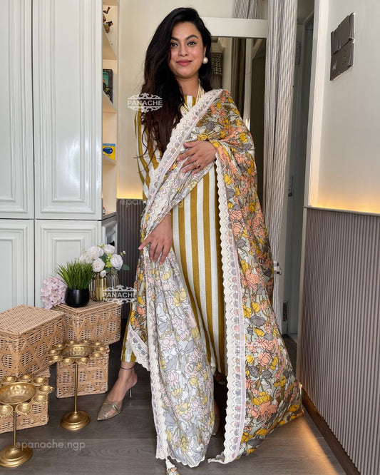 Modern gajji linen set