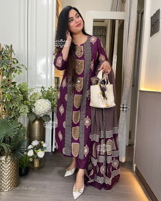 Block print cotton casuals