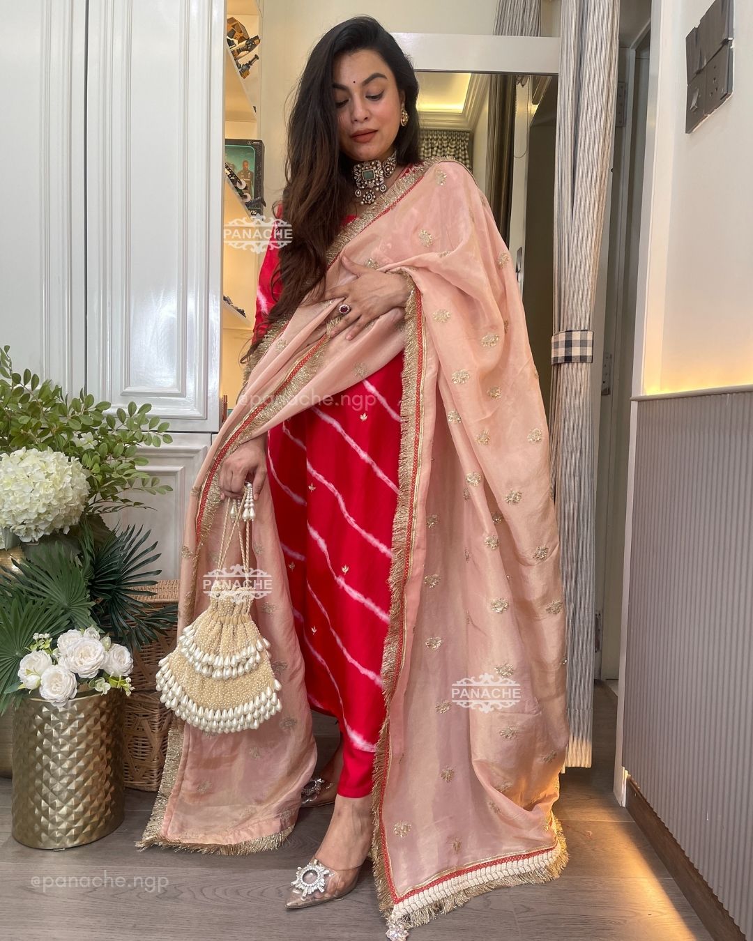 Leheriyan peaches suit set