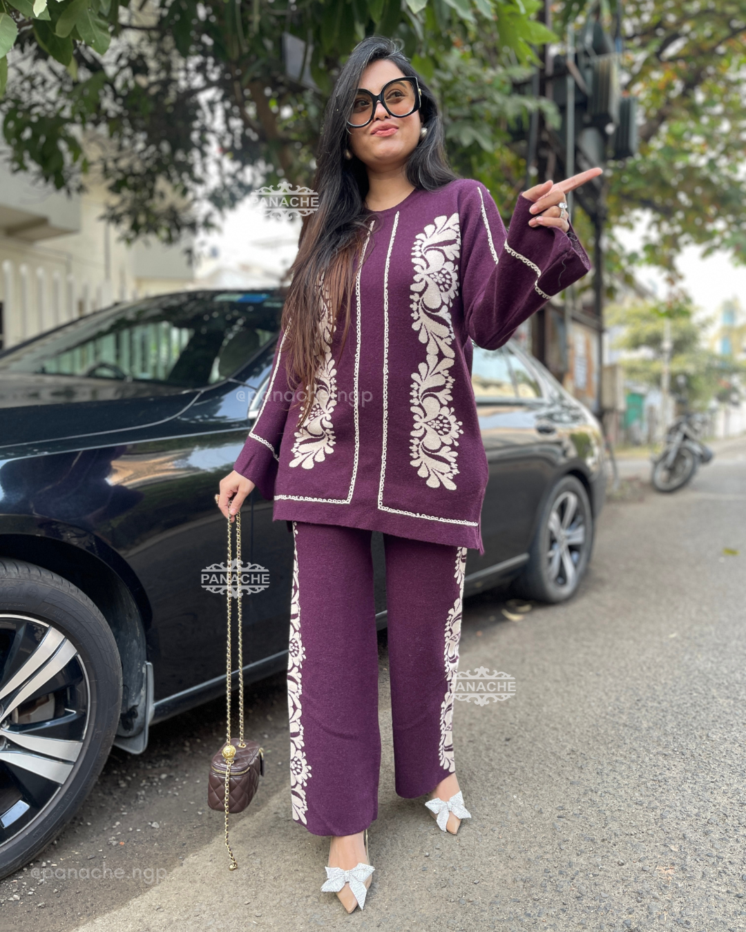 Mauve Woollen coords