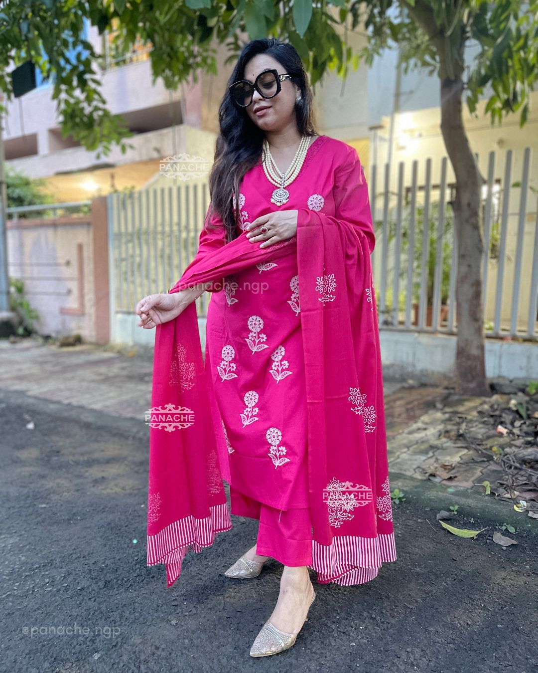 Hand painted block printed budget set