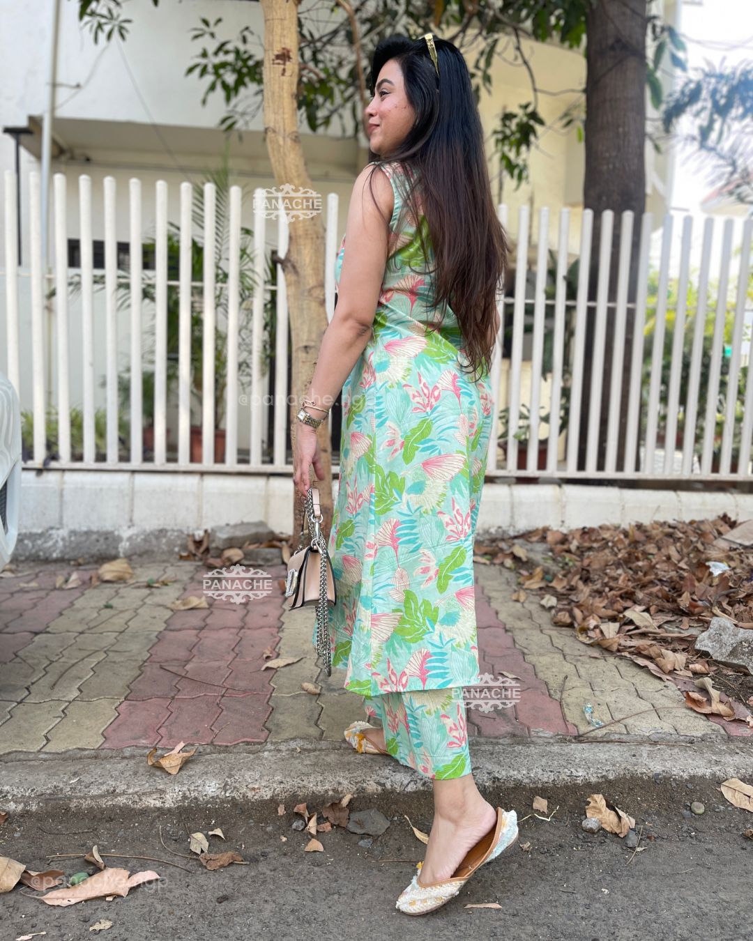 Summer Floral sleeveless set