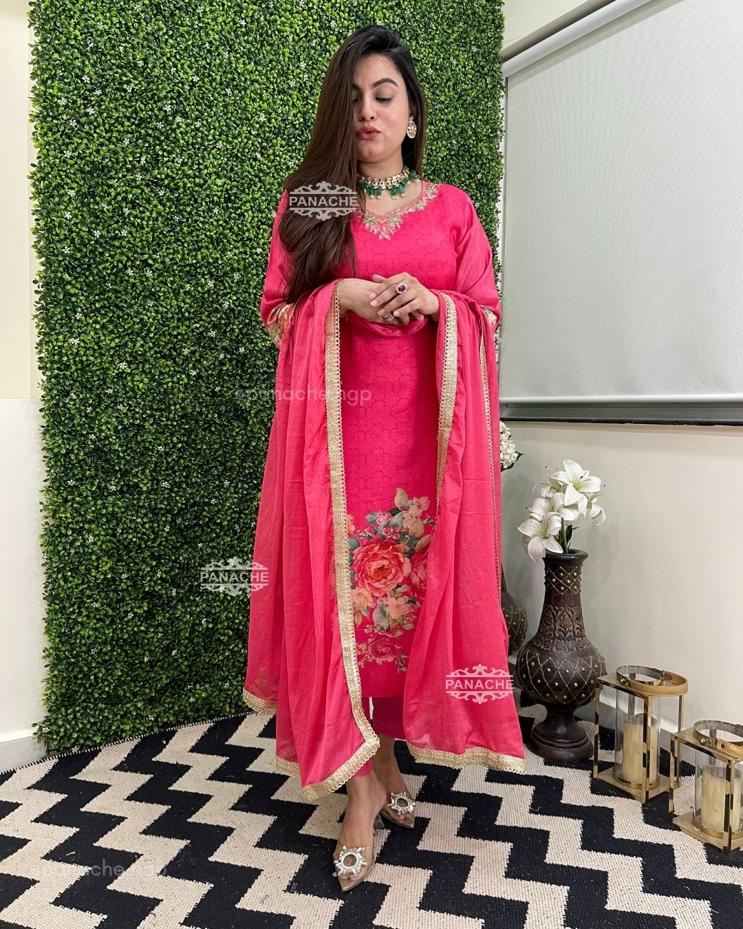 Soft muslin pink set!