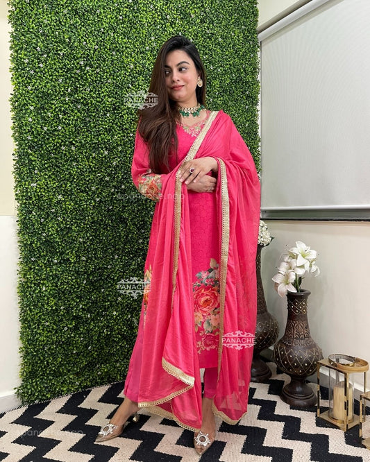 Soft muslin pink set!