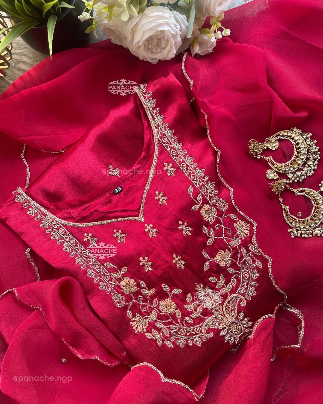 Bright gajji suit set