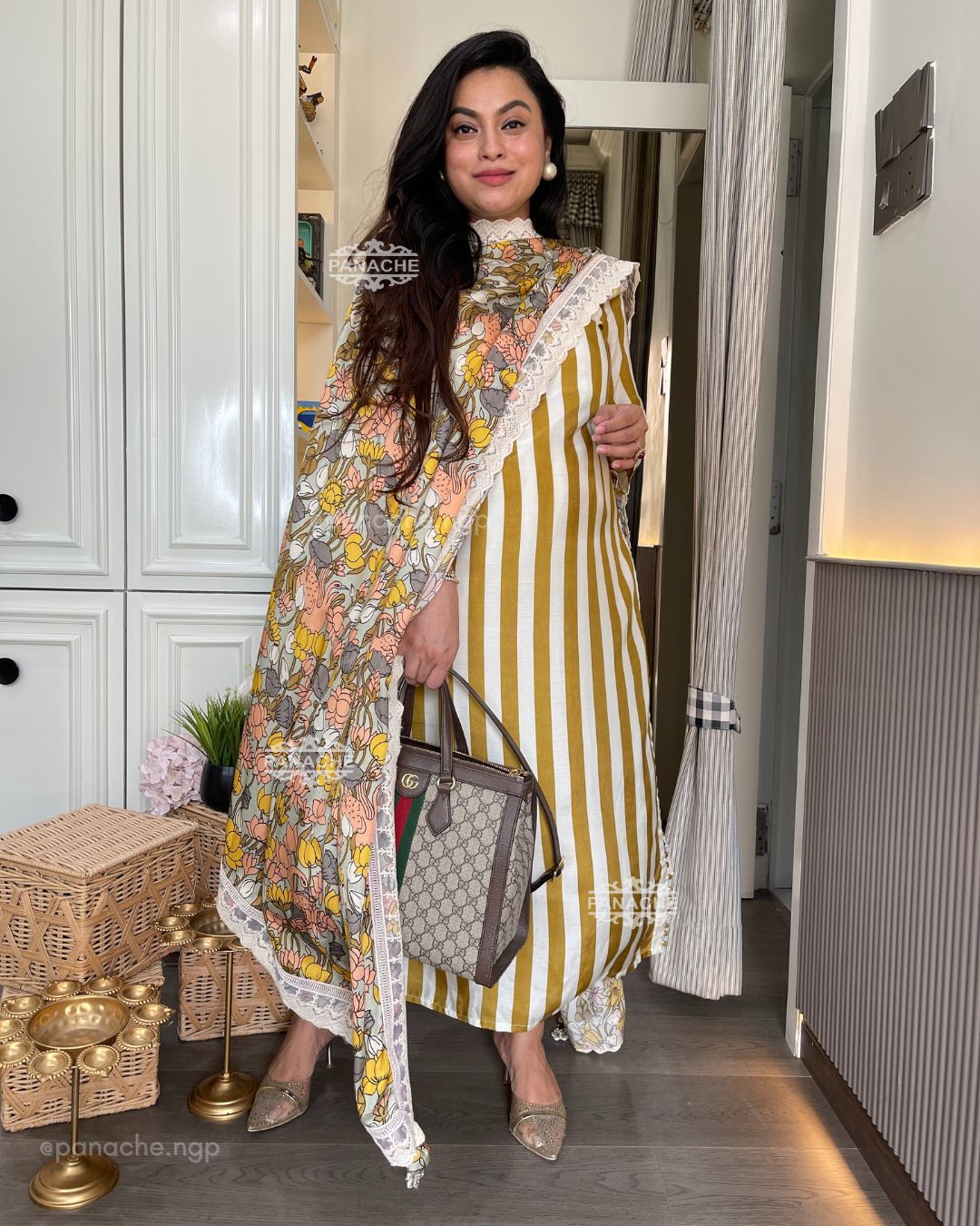 Modern gajji linen set