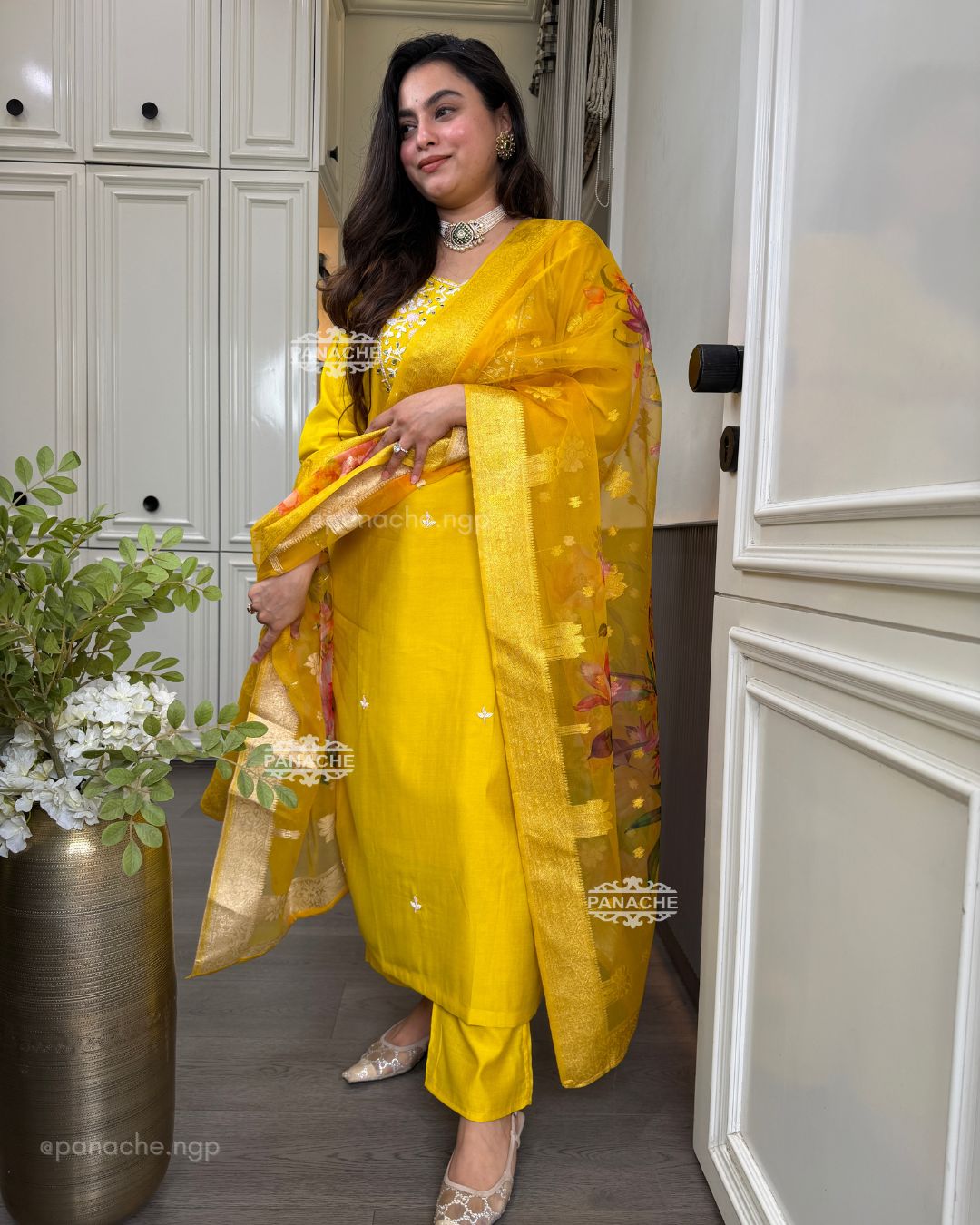 Floral partywear suit
