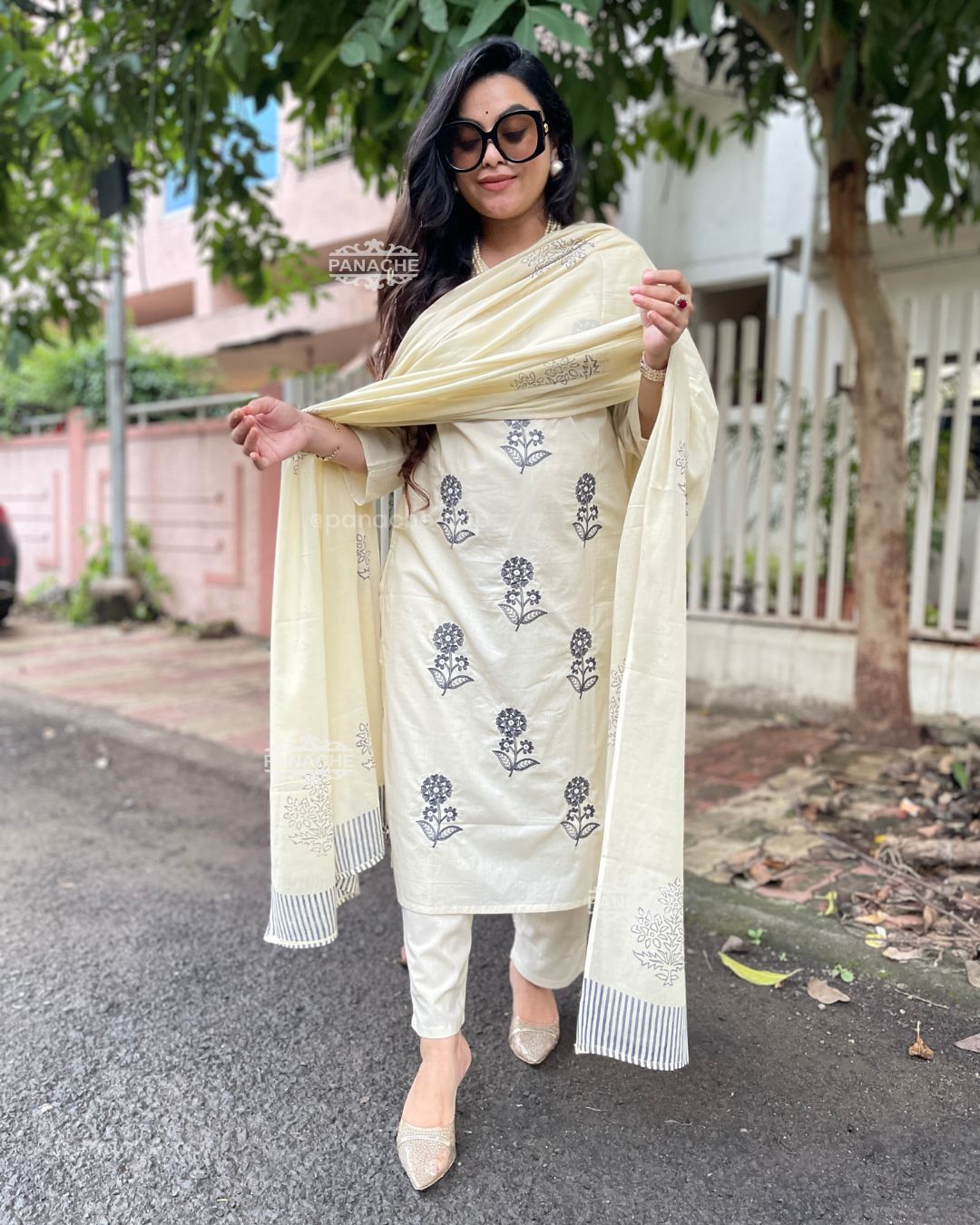 Hand painted block printed budget set