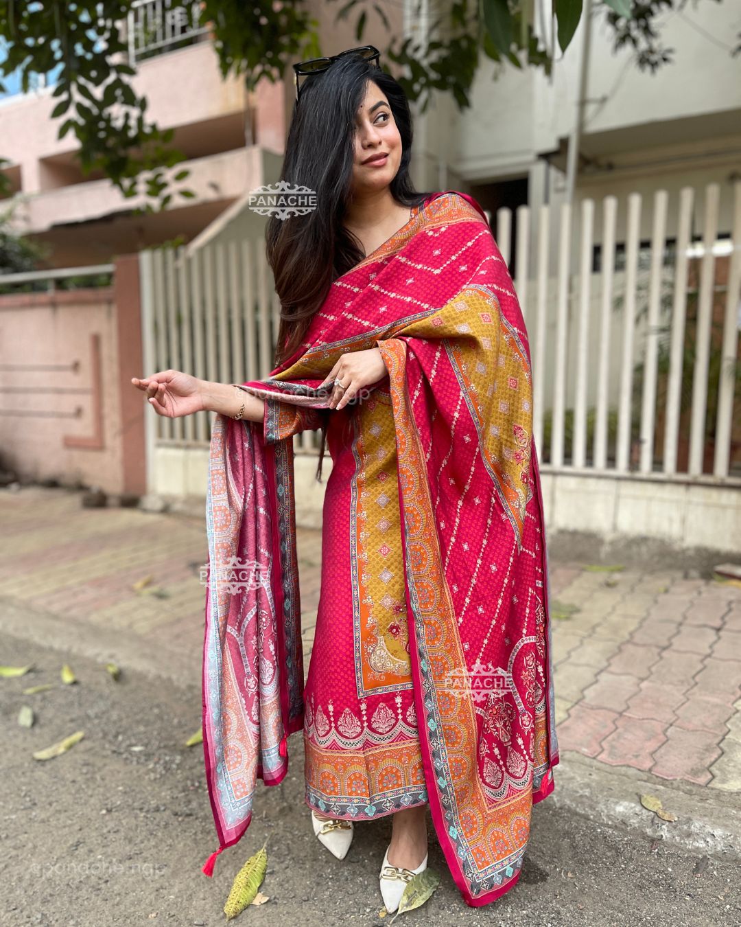 Print on print muslin set