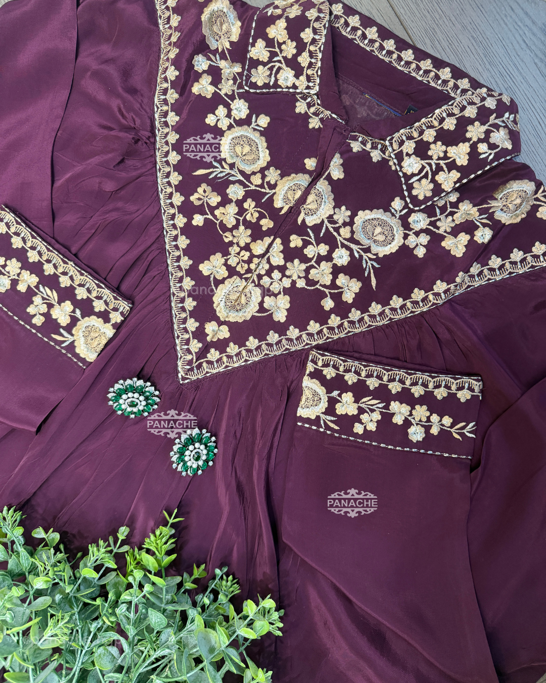 Purple Choga kaftan