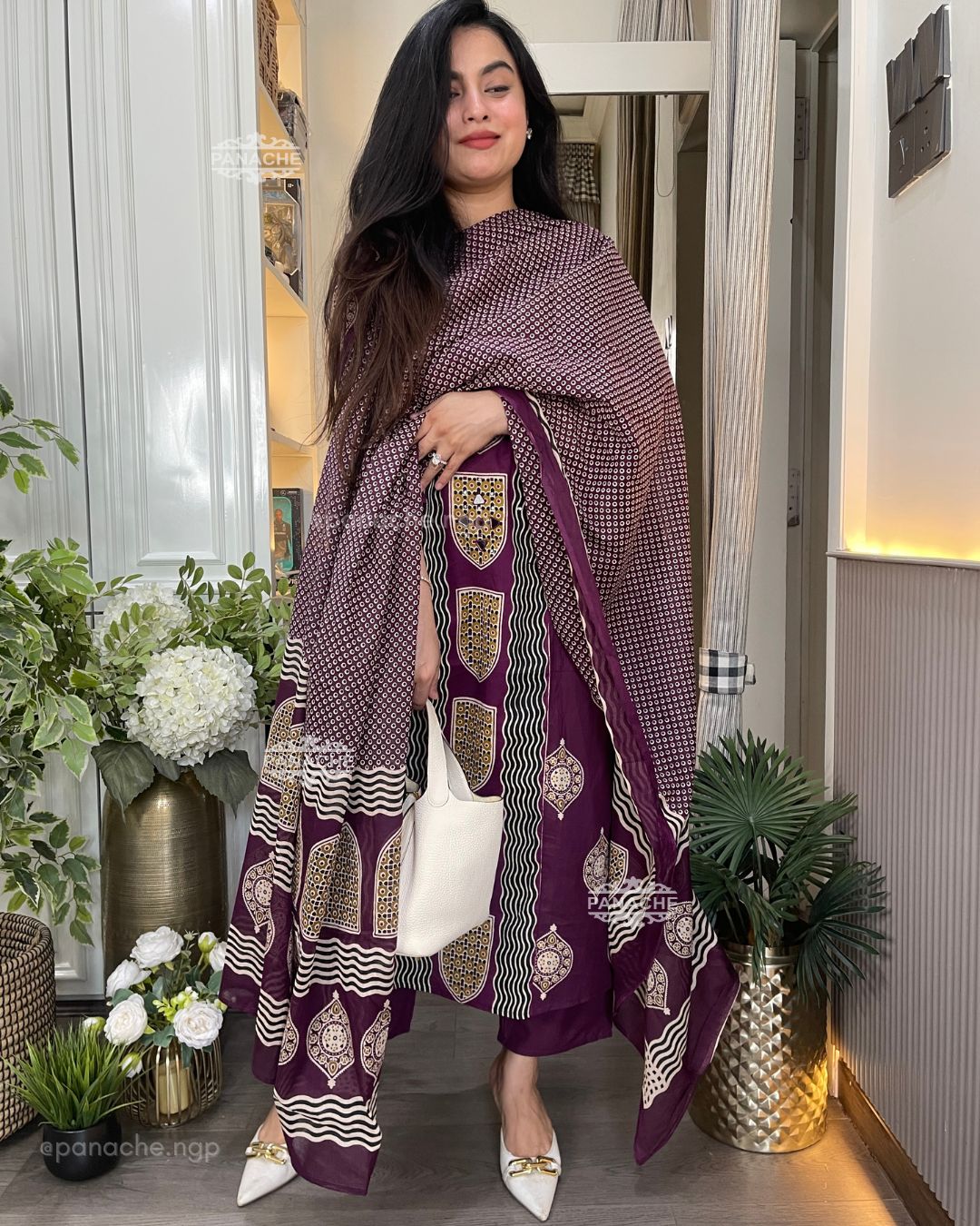 Block print cotton casuals