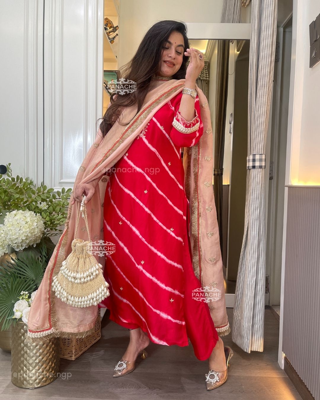 Leheriyan peaches suit set