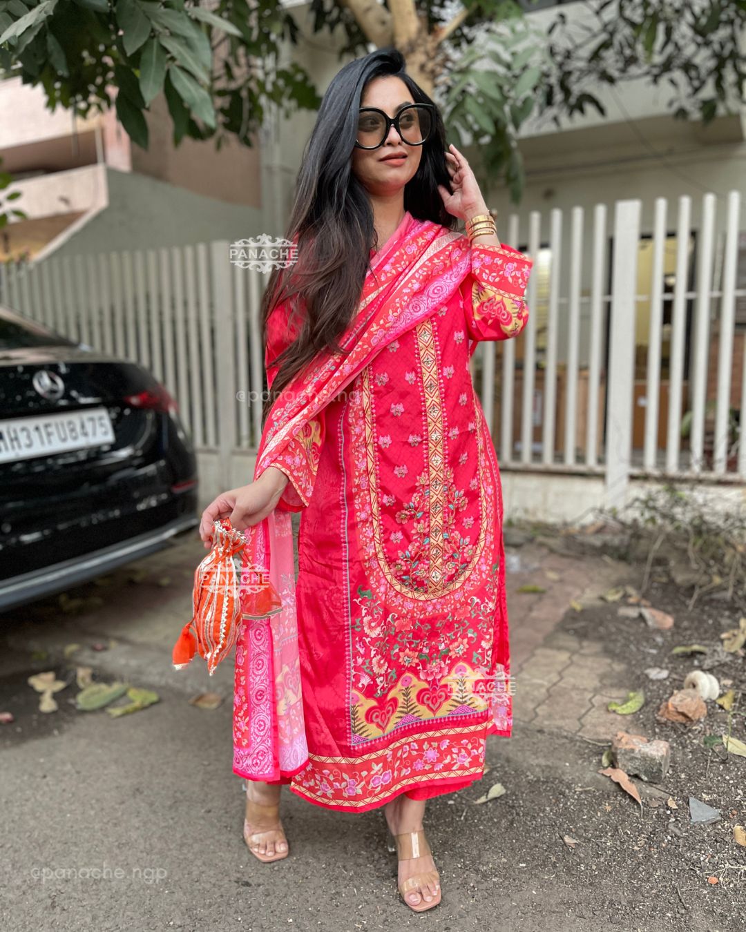 Print in print budget suit set