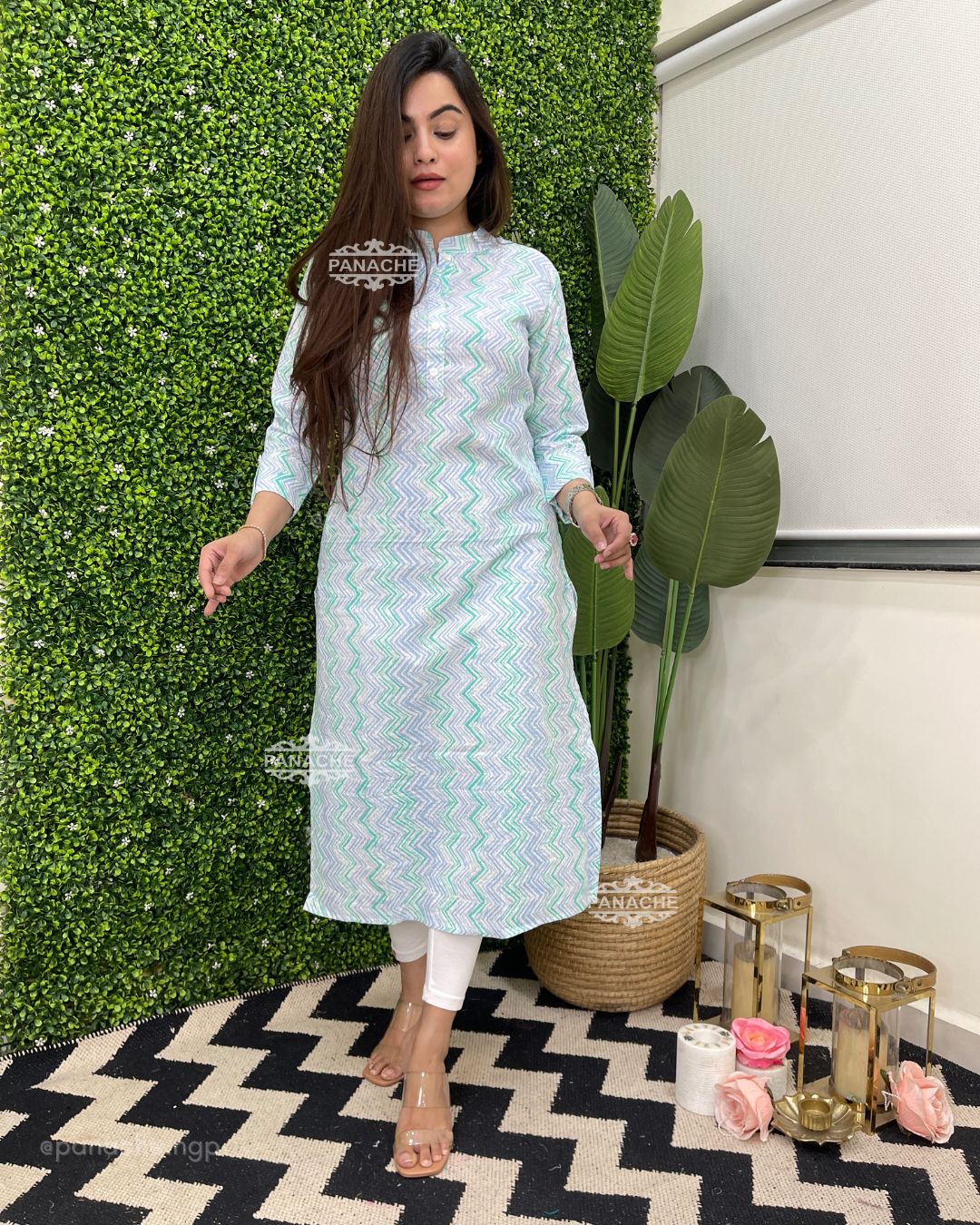 Geometric print cotton kurti!