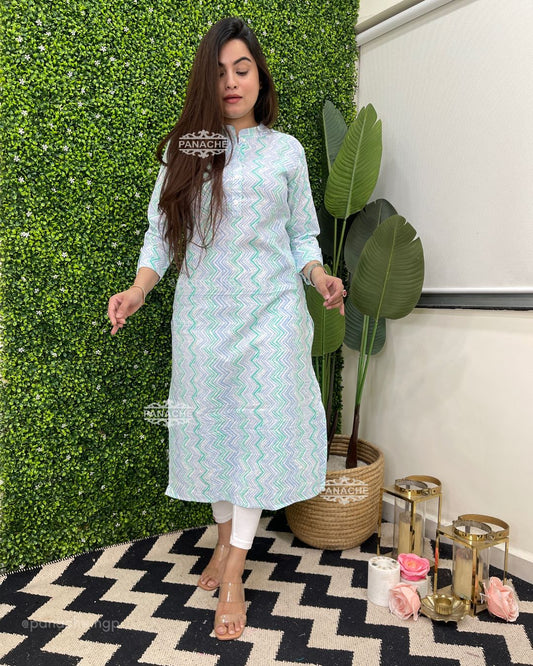 Geometric print cotton kurti!